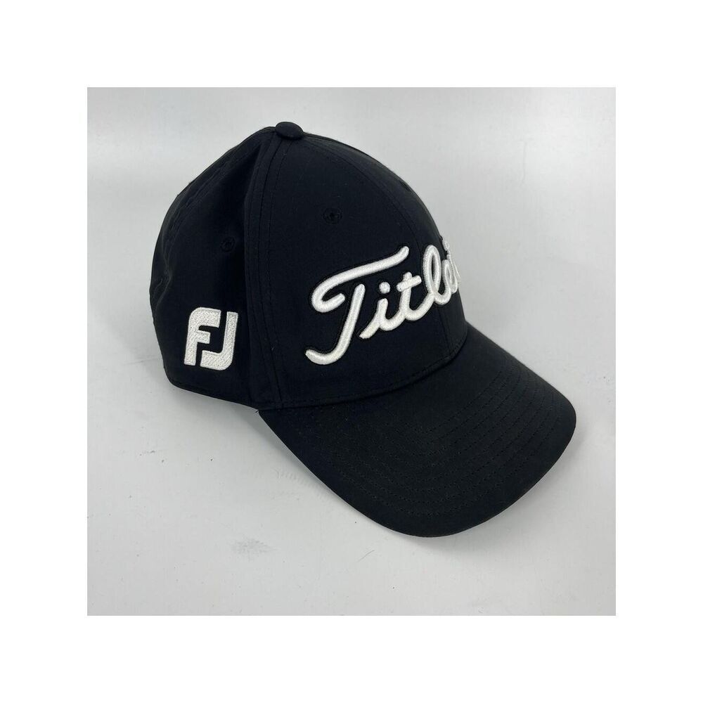 Titleist Foot Joy Hat Pro V 1 Black One Size Adjustable Cap Tour Performance